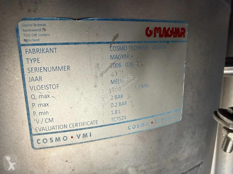 Oplegger Magyar S40EBT 3 AXLE MILKTANK