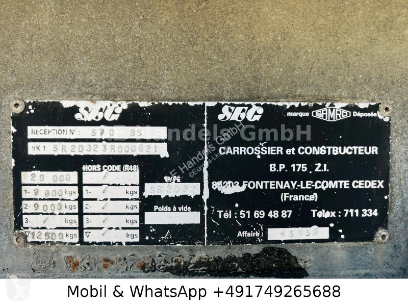 نصف مقطورة Lamberet Samro SR 2D 32 2-Achs...