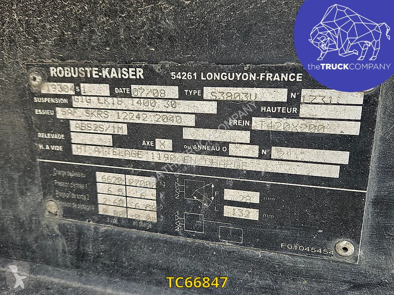 نصف مقطورة Kaiser benne transport ferrail