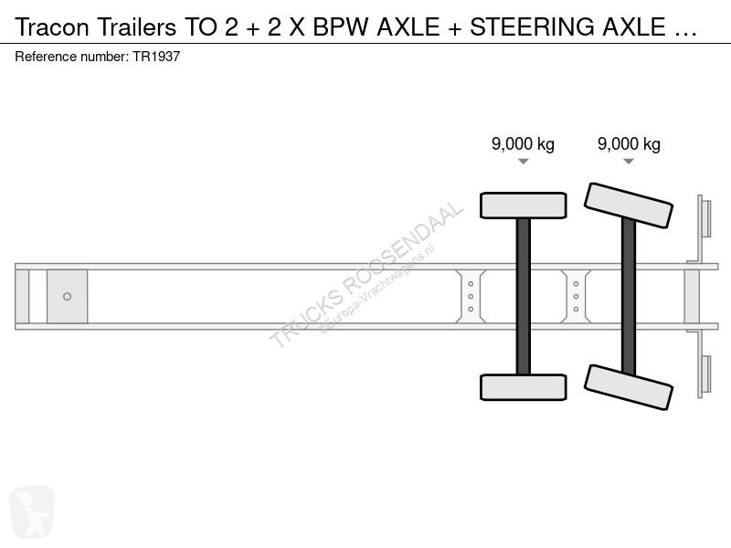 Sættevogn Tracon Uden Trailers TO 2  + 2 X BPW...