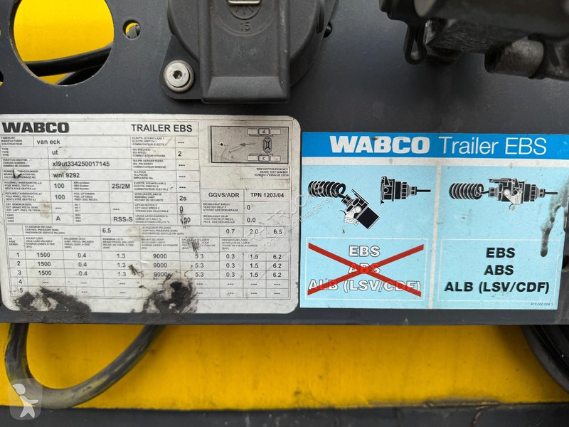 نصف مقطورة Van Eck UT-3BI LZV 3 AXLE BPW - LAST...