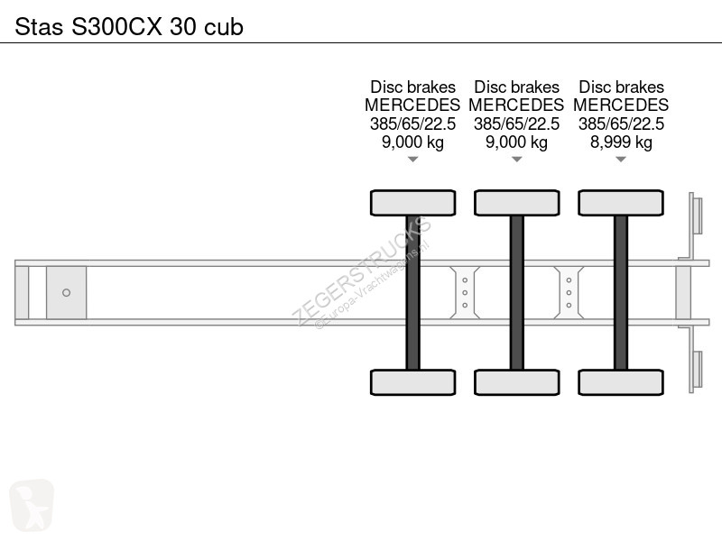 نصف مقطورة Stas S300CX 30 cub