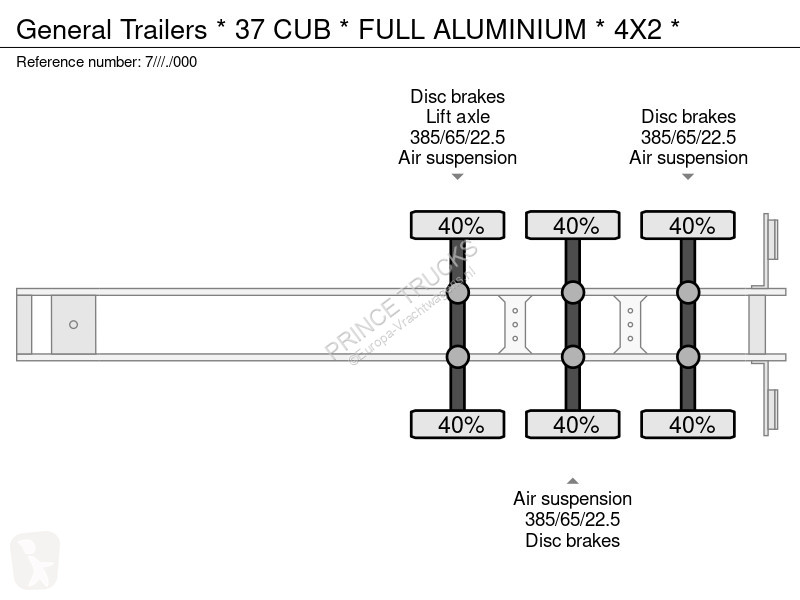 نصف مقطورة General Trailers * 37 CUB * FULL...