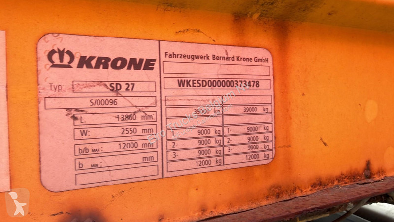 Semiremorca Krone 27 (BELGIAN TRAILER / DRUM...