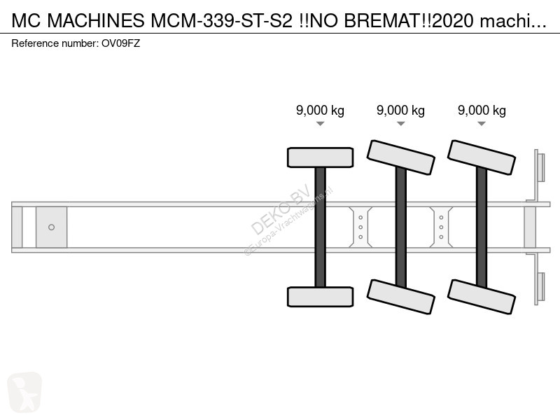 Oplegger  MCM-339-ST-S2 !!NO BREMAT!!2020...