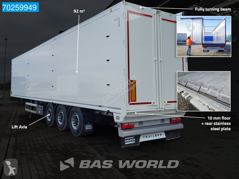 Semitrailer Knapen K100 10MM 92m3 3 axles NEW...