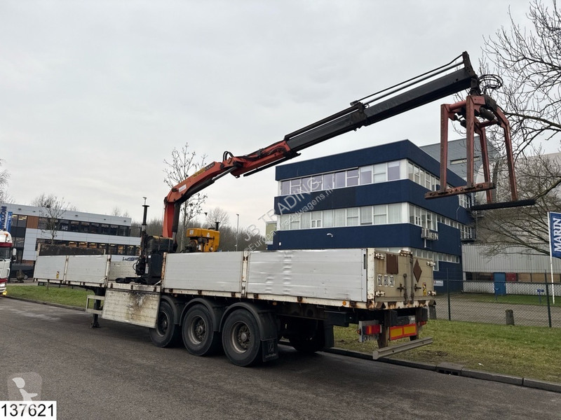 Semitrailer Lecitrailer open laadbak Palfinger...