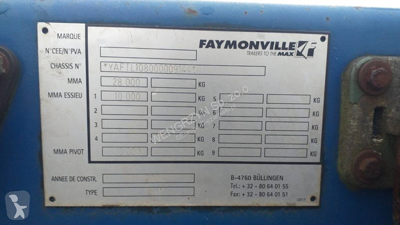 Semirimorchio  Wózek Dolly 1 osiowy Faymonville