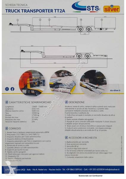 Semitrailer Silver TRUK TRASPORTER TT2A