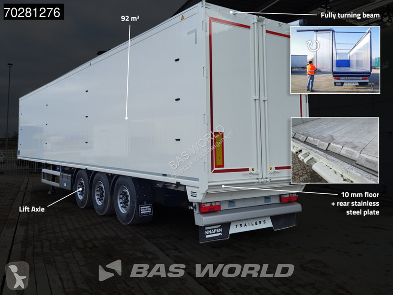 Semitrailer Knapen K100 10MM 92m3 3 axles NEW...