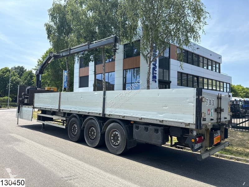 Semitrailer Lecitrailer open laadbak HIAB, Remote