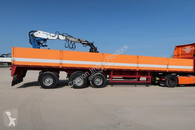 Semitrailer Renders Baustoffpritsche Rollkran...