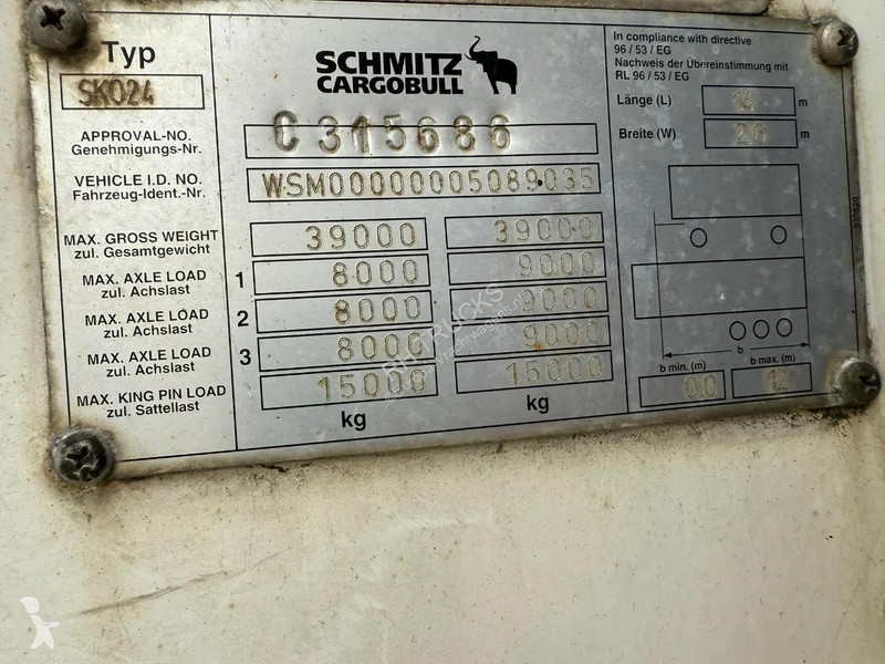 Oplegger Schmitz Cargobull 3 AXLE 20 X CARRIER...