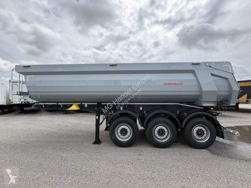 نصف مقطورة Schwarzmüller Stahlrundmulde 25 m³,...