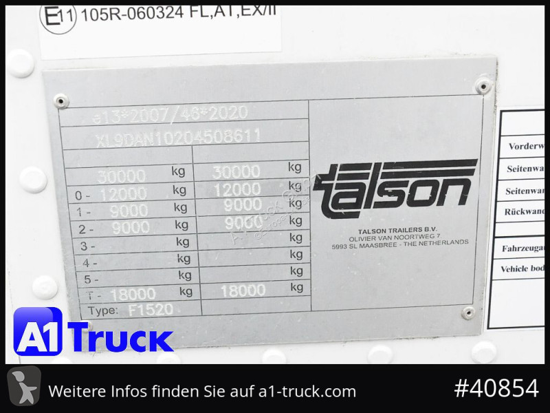 نصف مقطورة Talson F 1520, Möbelkoffer,...