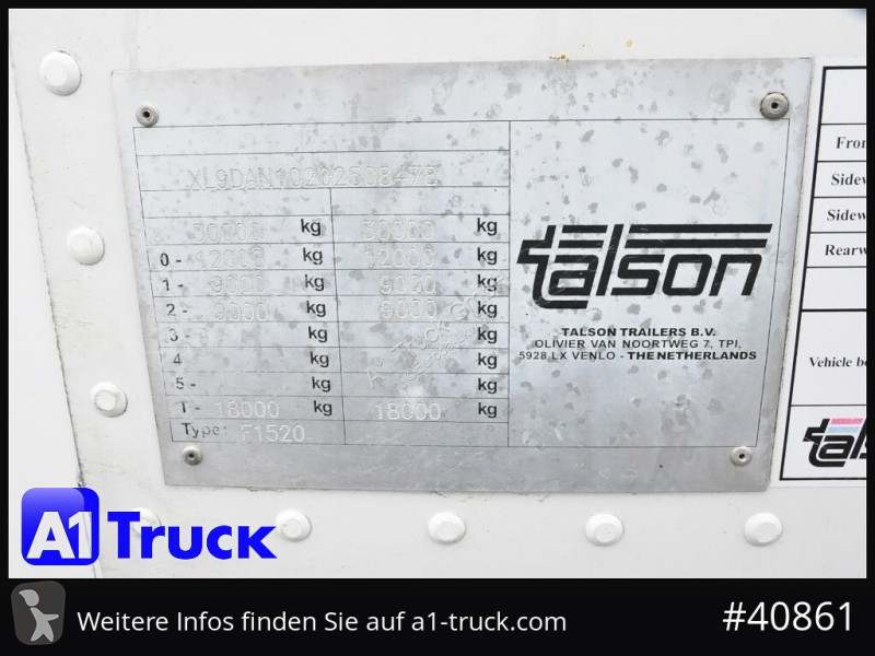 نصف مقطورة Talson F 1227, Möbelkoffer,...