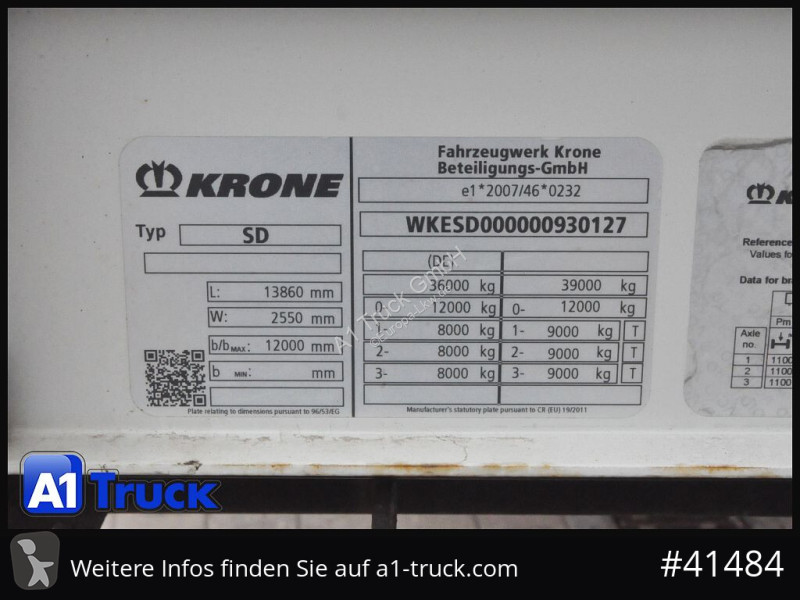 نصف مقطورة Krone SD, Getränke, LBW,Code XL,...