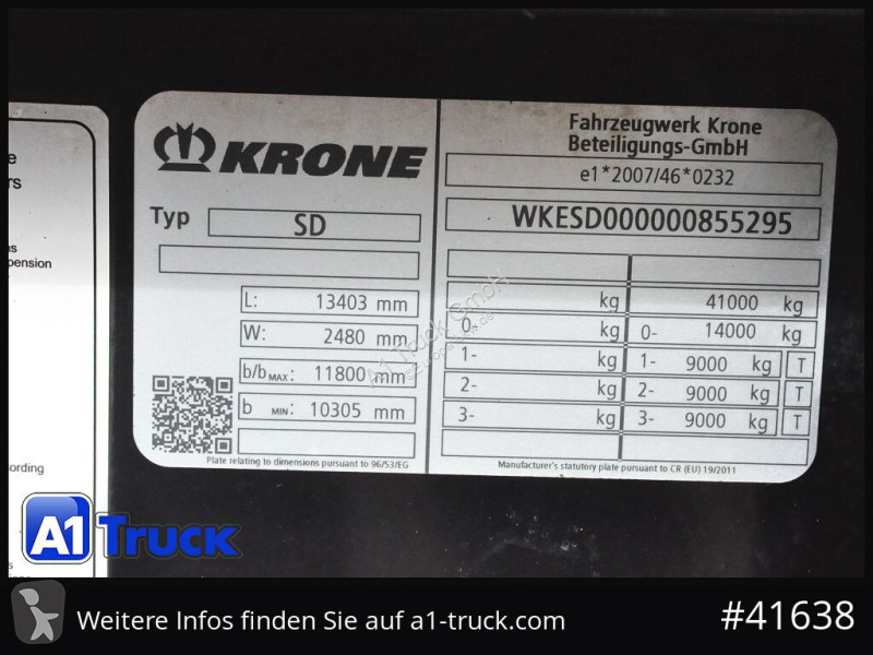 نصف مقطورة Krone SDC 27 eLTU5-2, 20/30/40/45,...