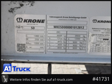 Semirremolque Krone SD SD, Mega,Lift, Staplerhalterung, Lenkachse