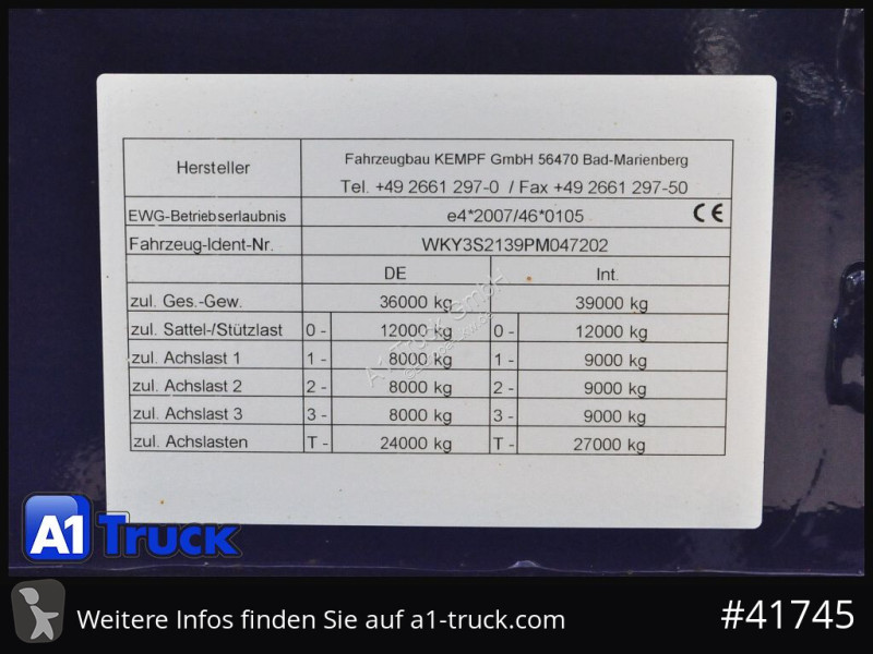 Полуприцеп Kempf Hardox 50m³ 2 x Lift, Alu,...