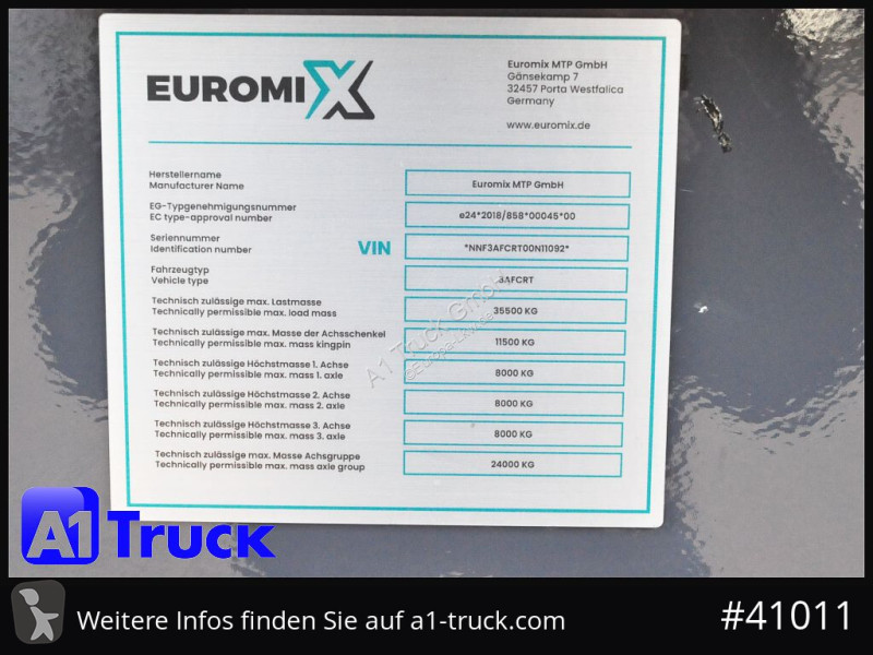 Semitrailer Wielton Euromix ca 24m³  Stahl,...