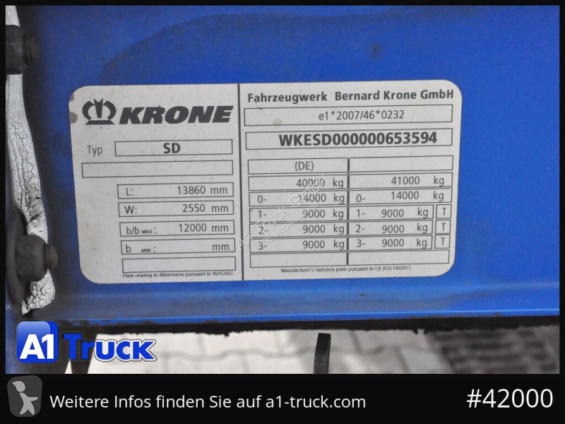 Krone SD Tautliner, Code XL, 1 Vorbesitzer...