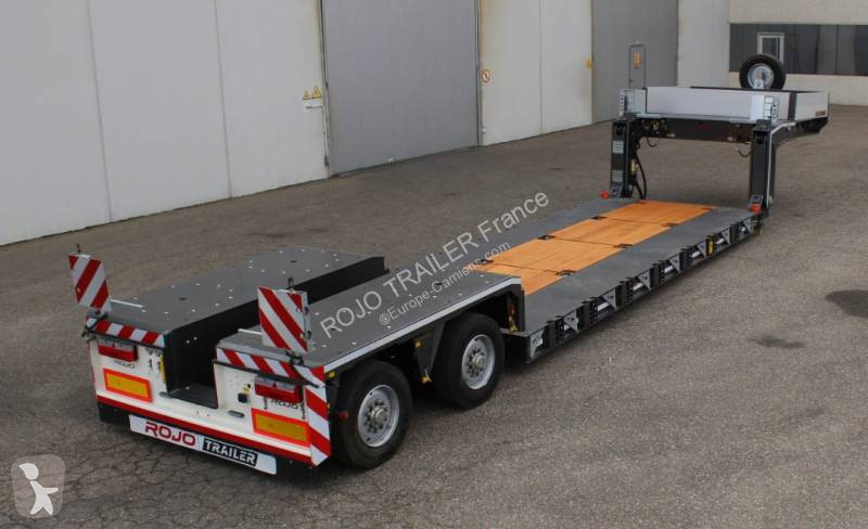 Semi Remorque Rojo Trailer Porte Engins Porte Engins Extra Surbaiss Essieux Extensible X