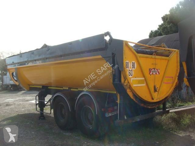 Semitrailer Pomiers BENNE POUSSOIR 33T + BACHE