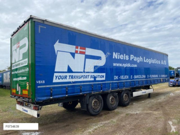 Semitrailer skjutbara ridåer (flexibla skjutbara sidoväggar) Krone