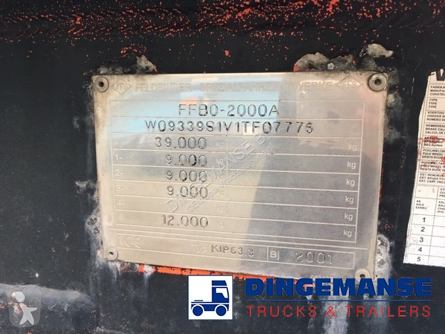 Semi reboque Feldbinder Powder tank alu 63 m3...