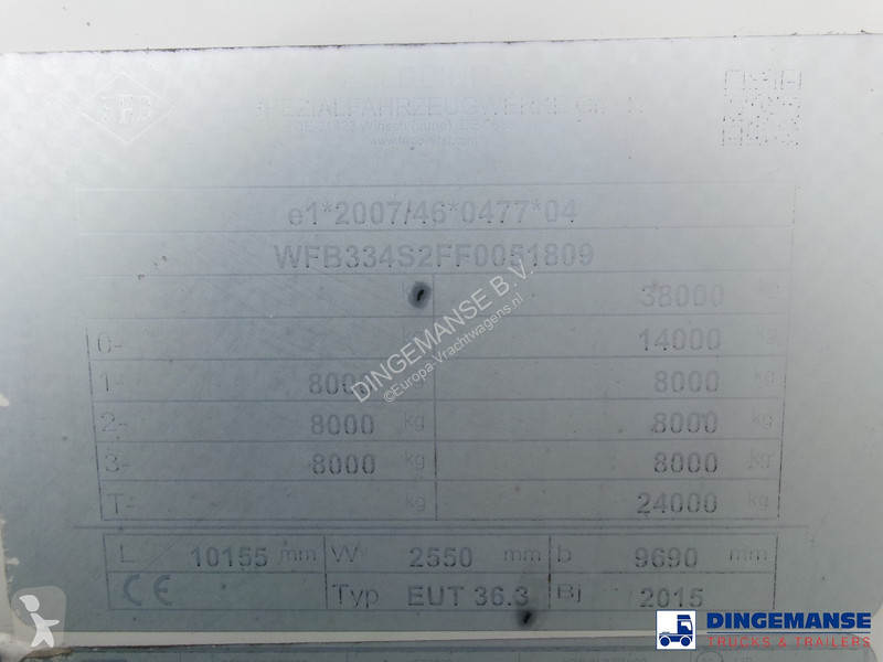 Semi reboque Feldbinder Powder tank alu 36 m3 /...