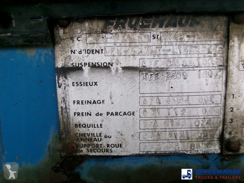 Semi remorque Fruehauf Bitumen tank inox 31 m3...