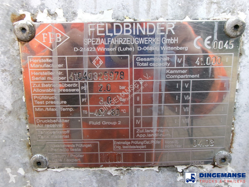Semiremorca Feldbinder Powder tank alu 41 m3...