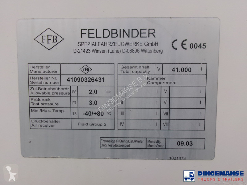 Semiremorca Feldbinder Powder tank alu 41 m3...