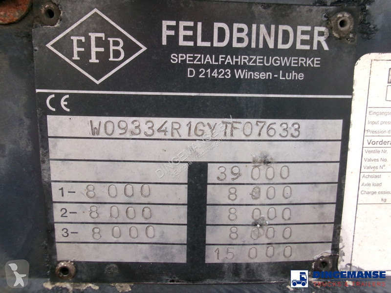Semiremorca Feldbinder Powder tank alu 38 m3...