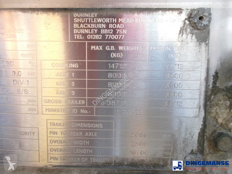 Semiremorca Crossland Bitumen tank inox 31 m3 /...