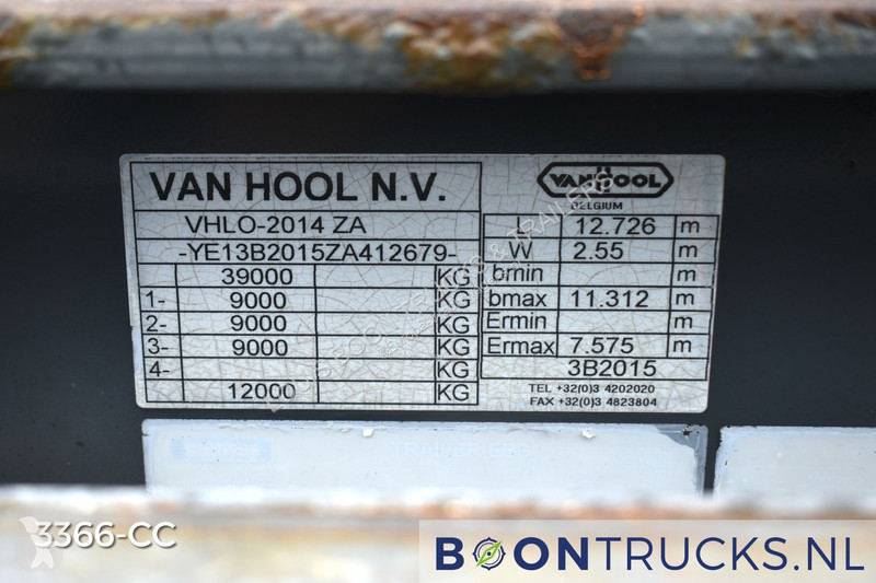 Semitrailer Van Hool 3B2015 FIXED CHASSIS |...