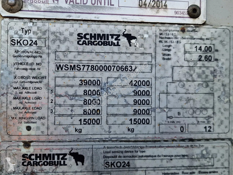 Semitrailer Schmitz Cargobull 24 Carrier...