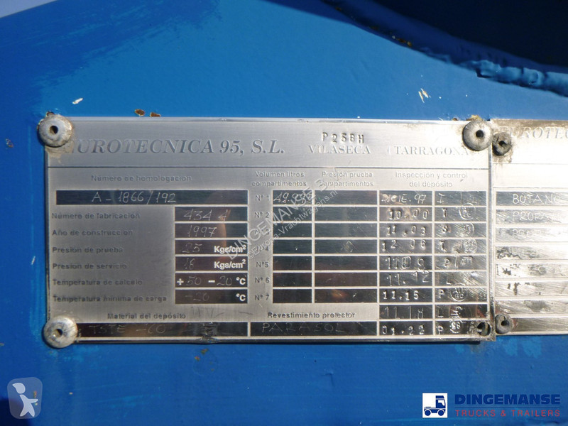 Semirimorchio  Gas tank steel LPG 49.9 m3 / 1comp