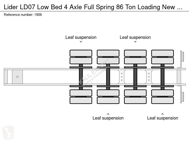Semitrailer Lider LD07 Low Bed 4 Axle Full...