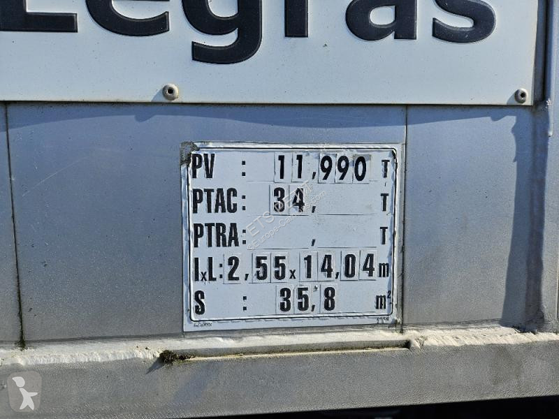 Semitrailer Legras  FOND MOUVANT 3 ESSIEUX AVEC...
