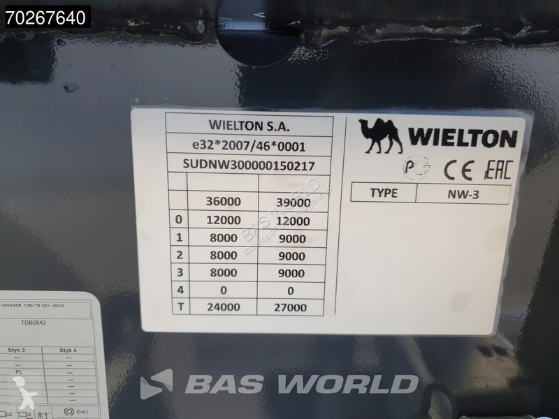 Semirimorchio Wielton NW-3 NEW 55m3 Liftachse...