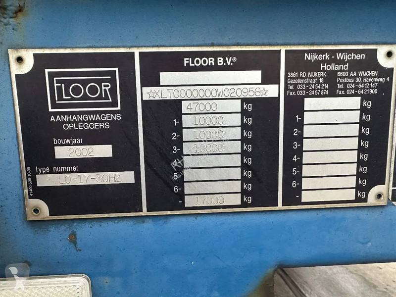 Oplegger Floor MET HIAB R165-F2, LAATSTE 2...