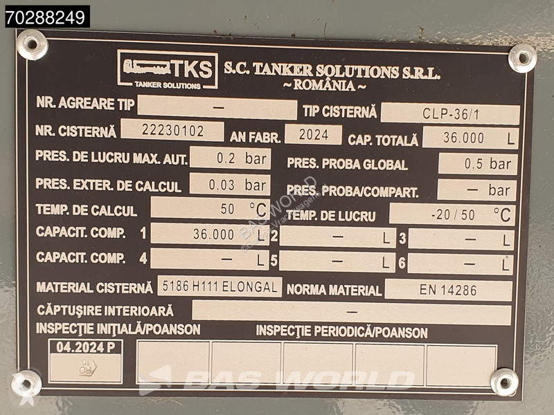 Semiremorca  CLP-36/1 New! 36.000 L Fuel Tank...