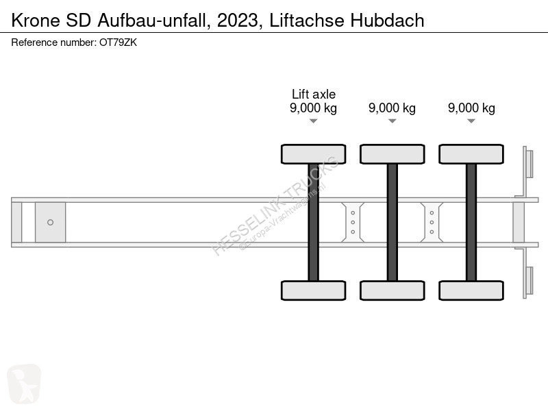 Semitrailer Krone Aufbau-unfall, 2023,...