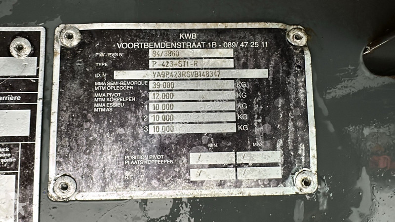 Semiremorca KWB P-423-STI-R (BE TRAILER /...