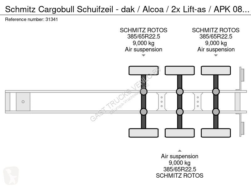 Oplegger Schmitz Cargobull Schuifzeil - dak /...