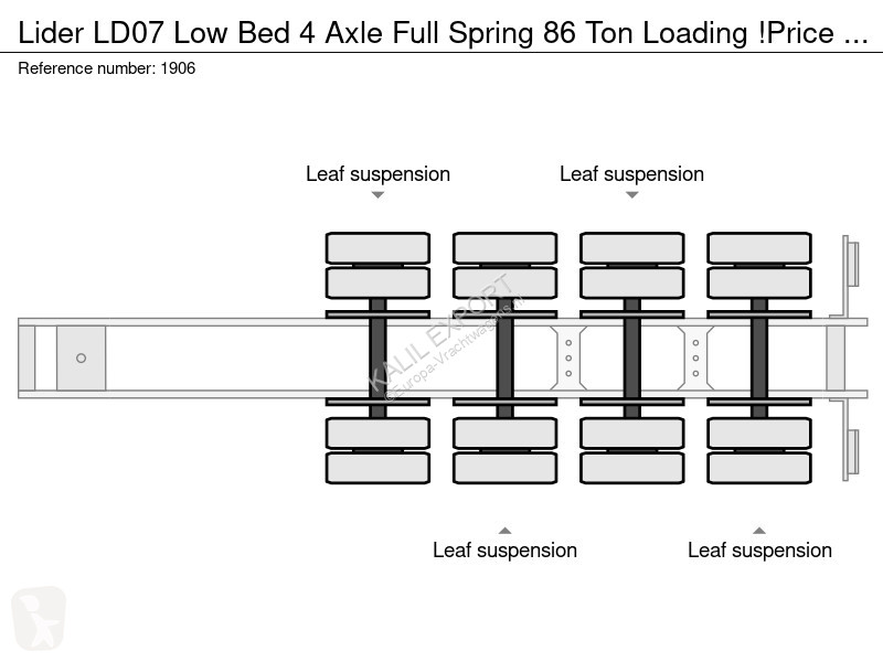 Трал Lider LD07 Low Bed 4 Axle Full Spring 86...