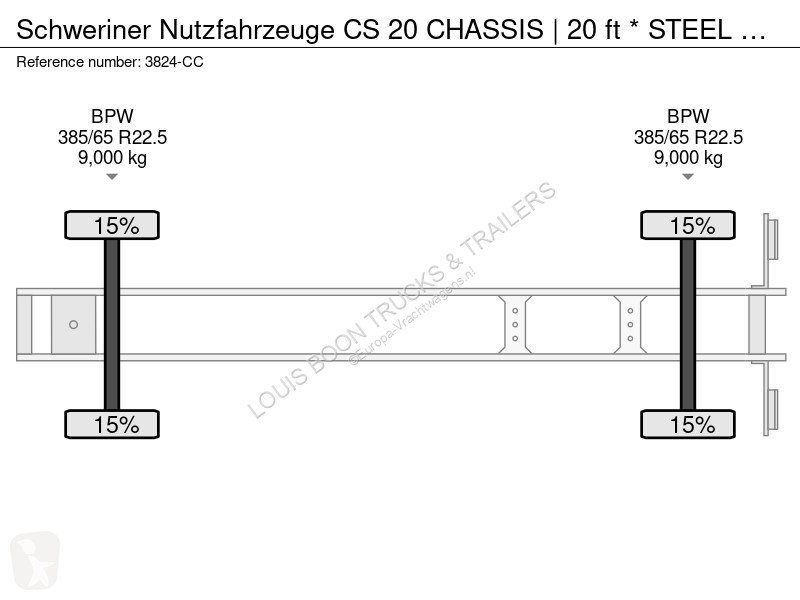 نصف مقطورة Schweriner CS 20 CHASSIS | 20 ft *...