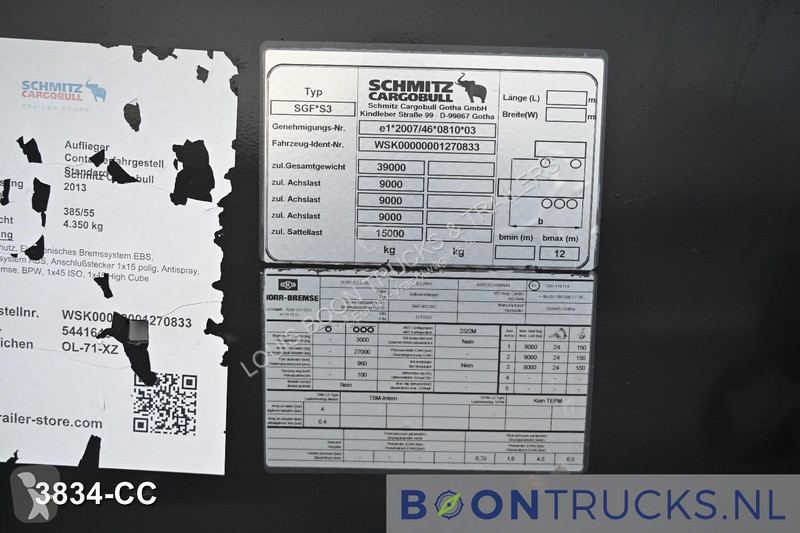 نصف مقطورة Schmitz Cargobull SCF 24 FIXXED...